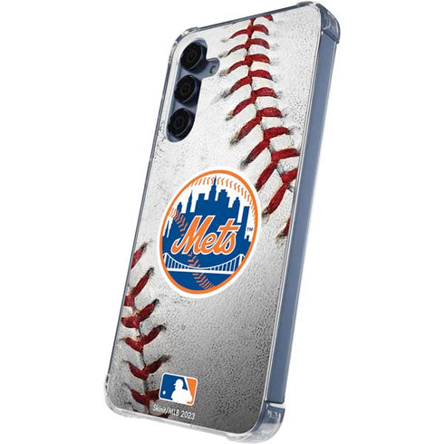 MLB New York Mets Game Ball Galaxy A35 5G Clear Case